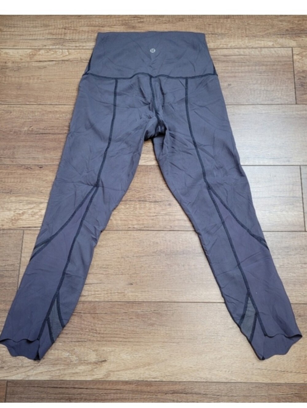 Lululemon × Peloton Wunder Under Women's fold over HR Scalloped Hem Crop 23" 4 - Picture 5 of 15